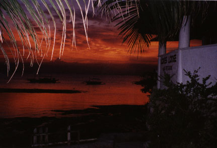 Sunset view beside Love's Restaurant